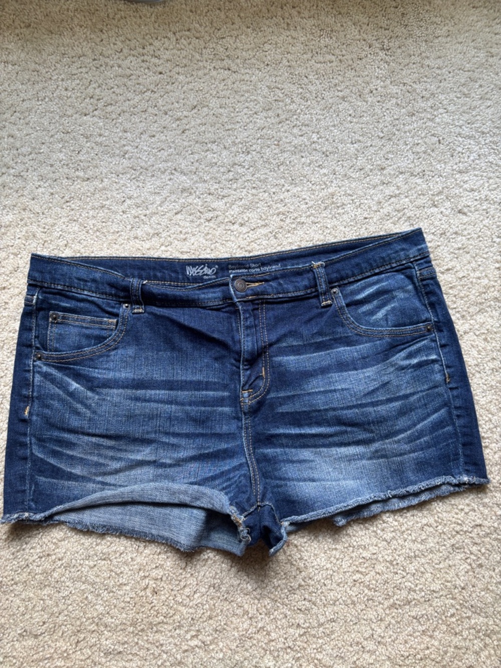 Mossimo Dark Blue Denim Jean Shorts